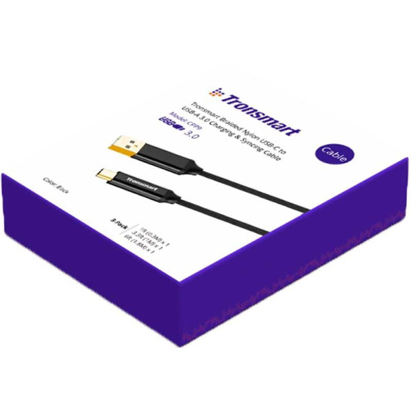 Кабель Tronsmart USB3.0-Type-C 1m CPP9 Nylon Cable Black